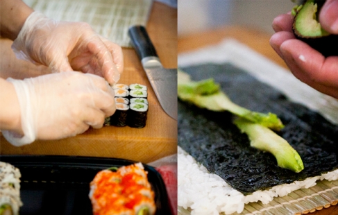 Kæmpe sushi-menu