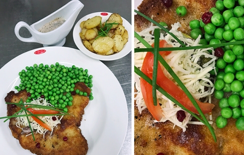 Wienerschnitzel med det hele