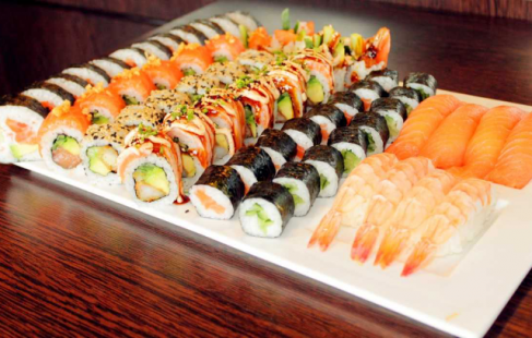 Kæmpe sushi-menu