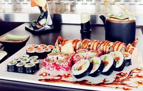 Kæmpe sushi-menu