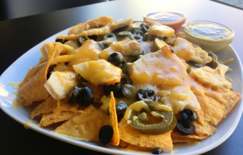 Sprøde nachos med kylling