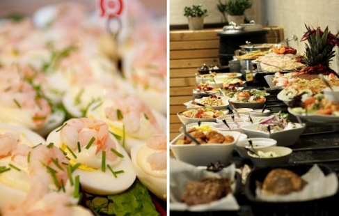 Fiskebuffet og smuk idyl