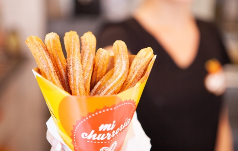 Churros og varm drik
