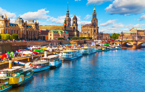 Dresden med tog