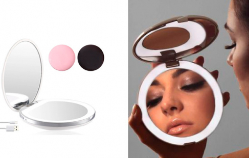 Makeupspejl med lys