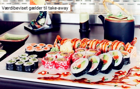 Kæmpe sushi-menu