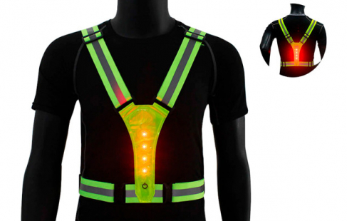 Refleksvest med LED-lys