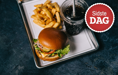 Burgerglæde på menuen
