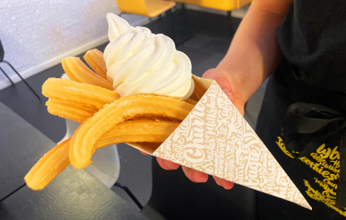 Friskbagte churros og soft ice