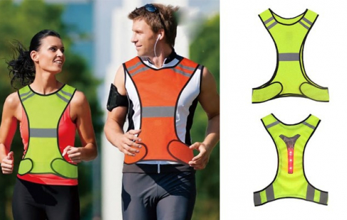 Refleksvest med LED-lys