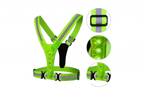 Refleksvest med LED-lys